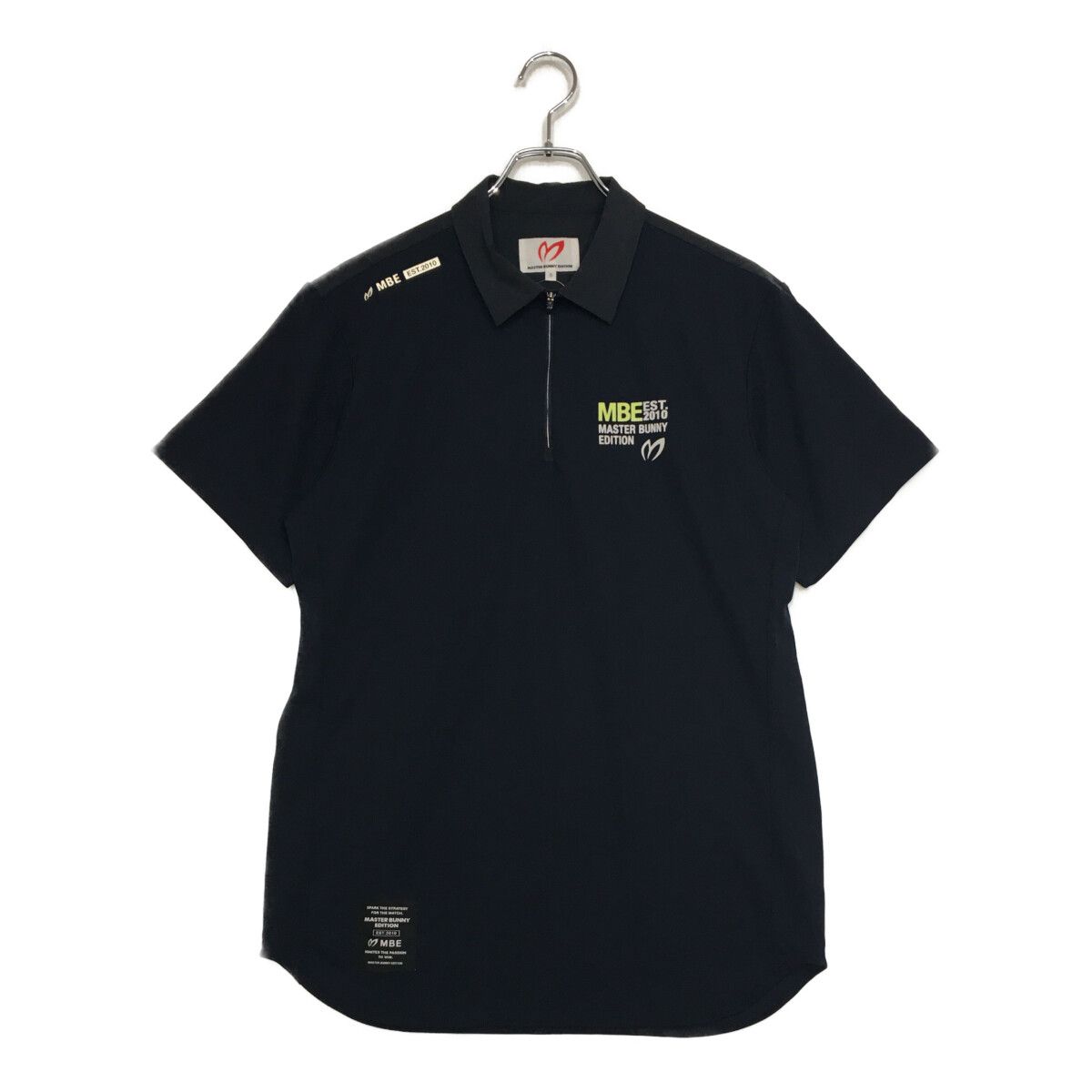 メンズ マスターバニーエディション MASTER BUNNY EDITION 半袖ポロシャツ 5 L 紺 ネイビー ハーフジップ