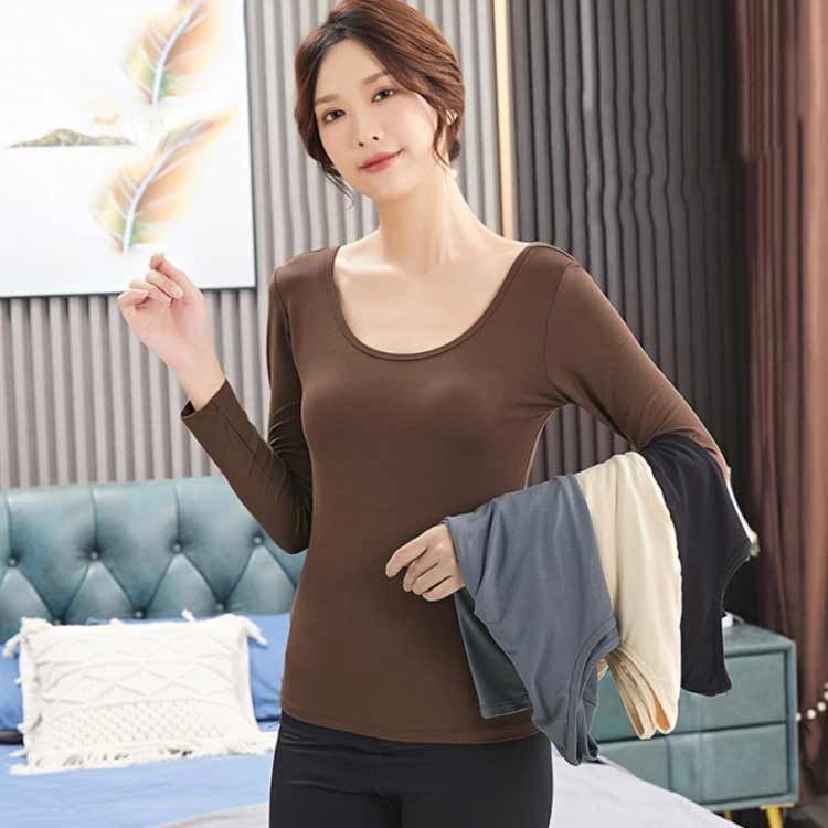 薄手 肩あき レディース オフショルダー 深あき 肩開き 保温 深開き 襟ぐり広め あったかインナー 長袖 肌着 ボートネック 秋冬用 ストレッ