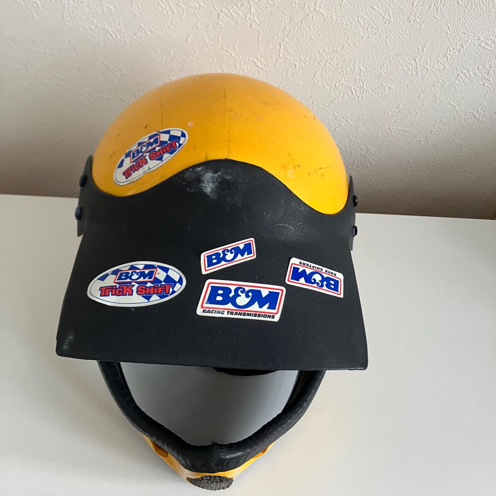 Griffin☆ビンテージヘルメット PRO-LINE XLサイズ モトヘル 黄色 フル