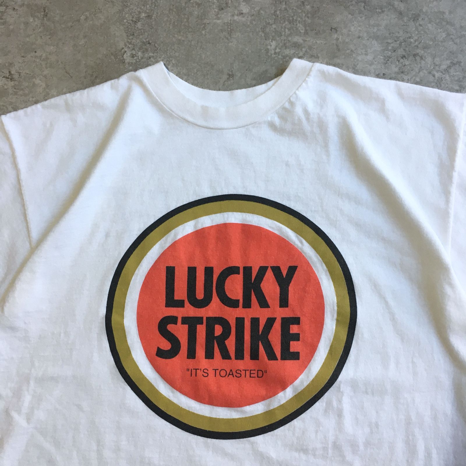 90s USA製 LUCKY STRIKE TOBACCO Printed T-shirt ラッキーストライク 企業 Tシャツ - メルカリ