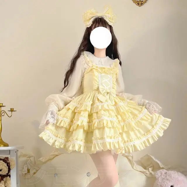 ロリータ ワンピースJSK 甘ロリ風デザイン ドレス ゴスロリ