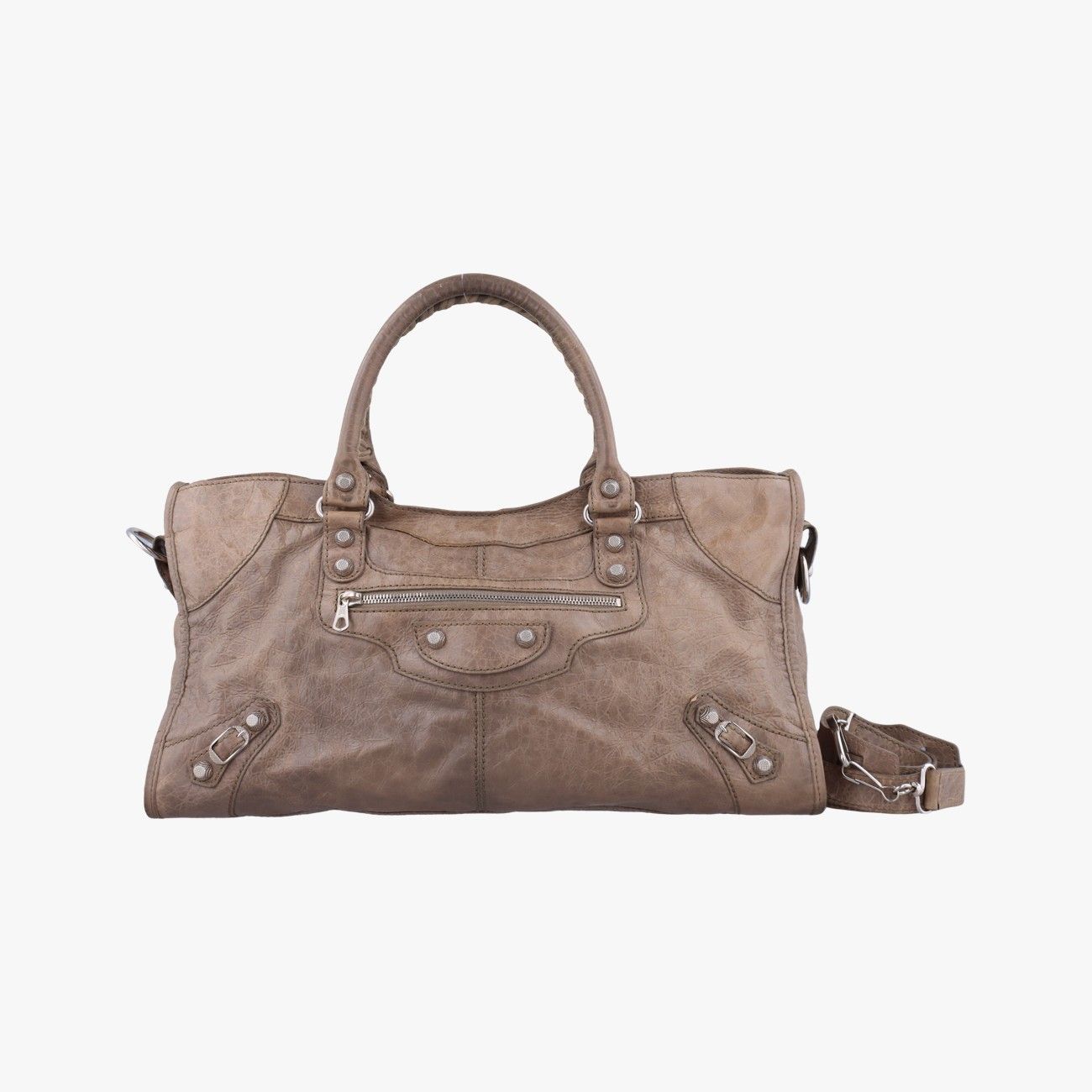 バレンシアガBalenciagaジャイアントシティブラウンラムスキン282009.2525 1669
