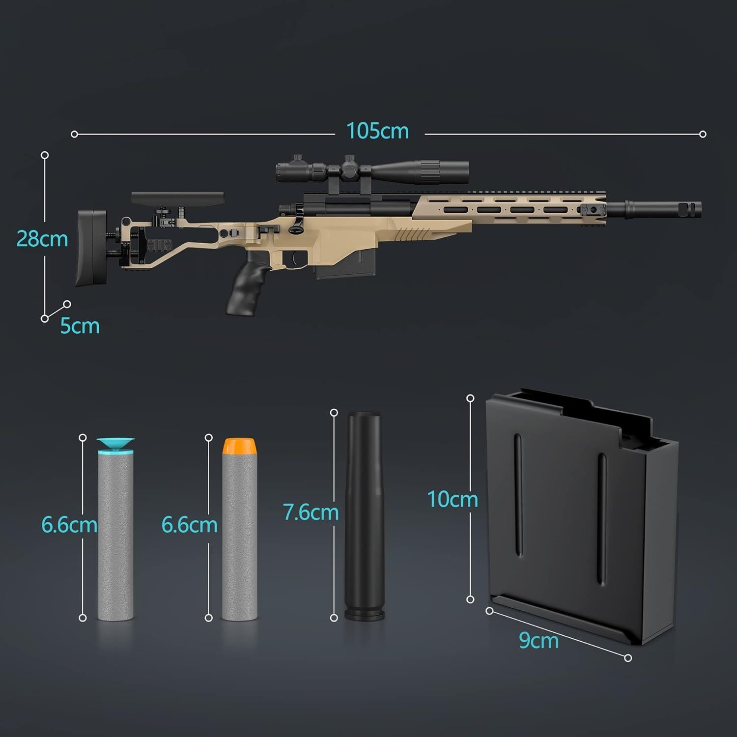 M40A6 狙撃銃風 おもちゃ銃 スナイパー ライフル ボルト