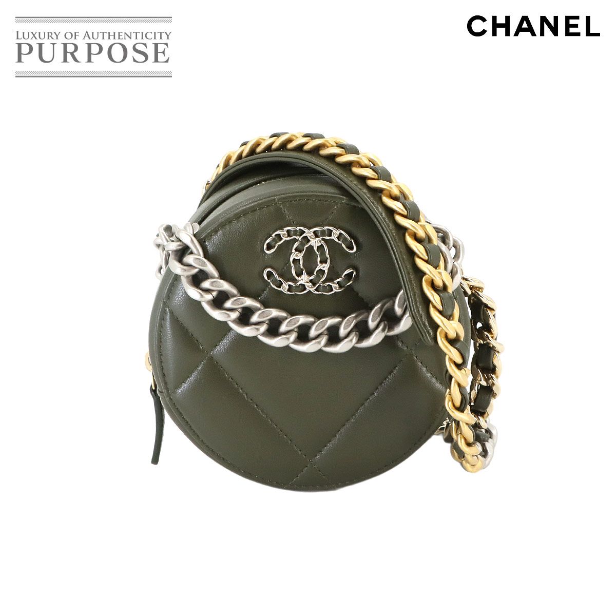 未使用 展示品 シャネル CHANEL 19 ラウンド クラッチ チェーン