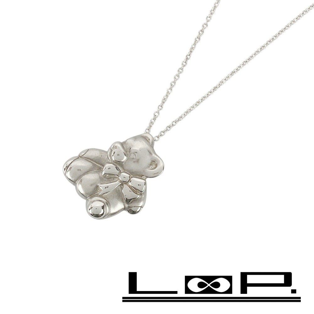 極美品TIFFANY＆Co. ティファニー ティファニーベア ネックレス925 希少 TIFFANY&Co. ティファニー テディベアモチーフ ネックレス