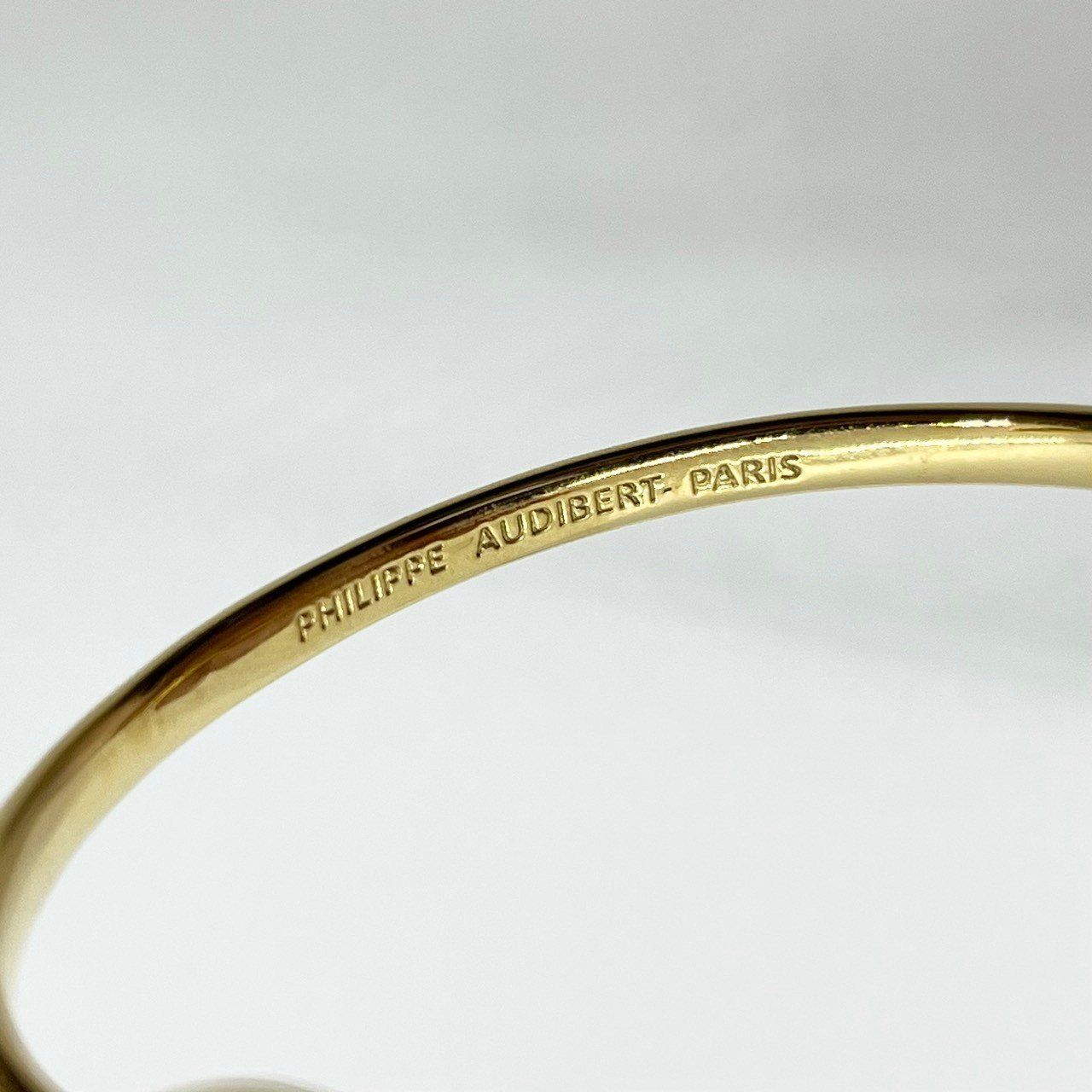 PHILIPPE AUDIBERT フィリップオーディベール UNITED ARROWS 別注 DINA F PL ゴールドバングル ブレスレット 3505