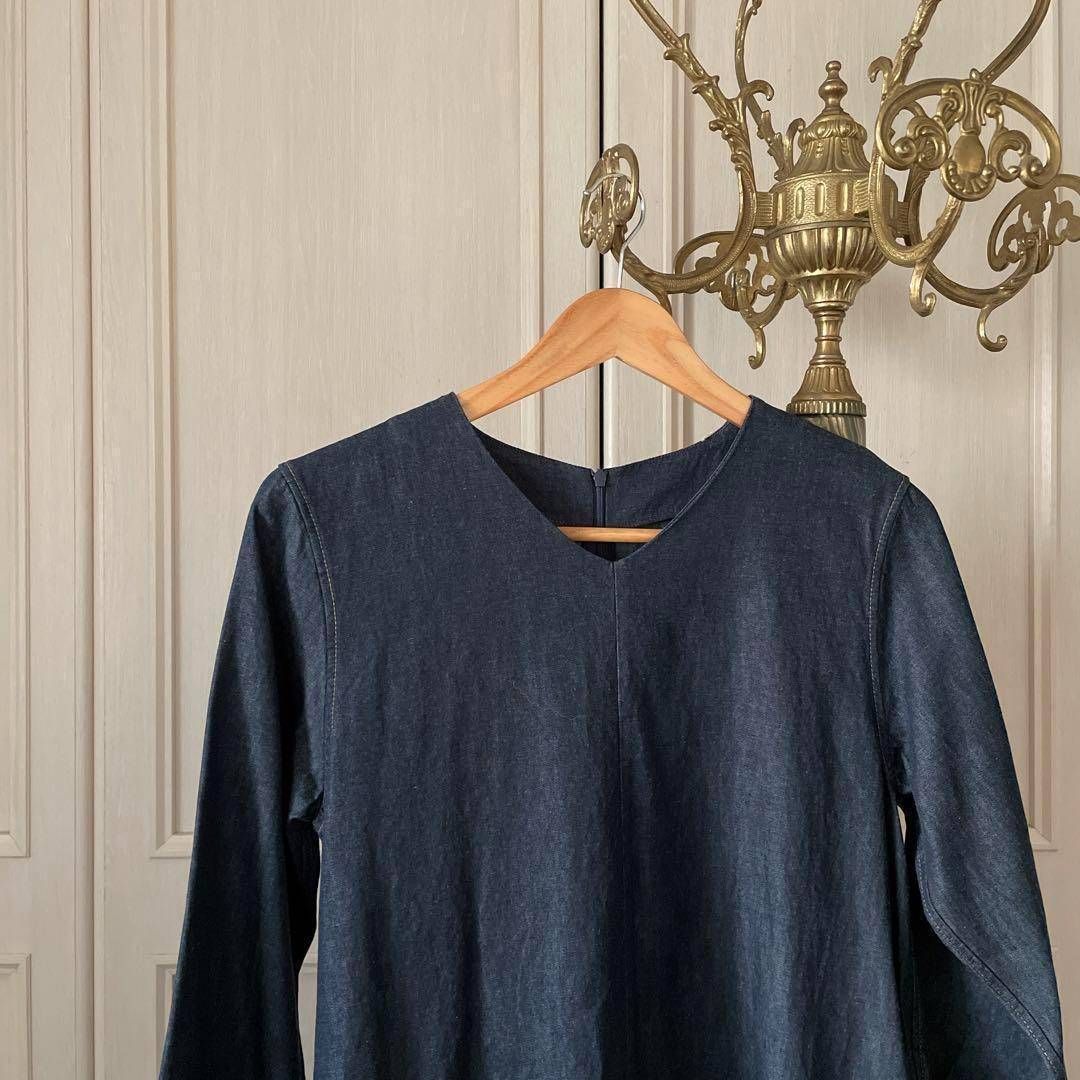 50 PALLAS PALACE パラスパレス デニム ワンピース ロング 紺色