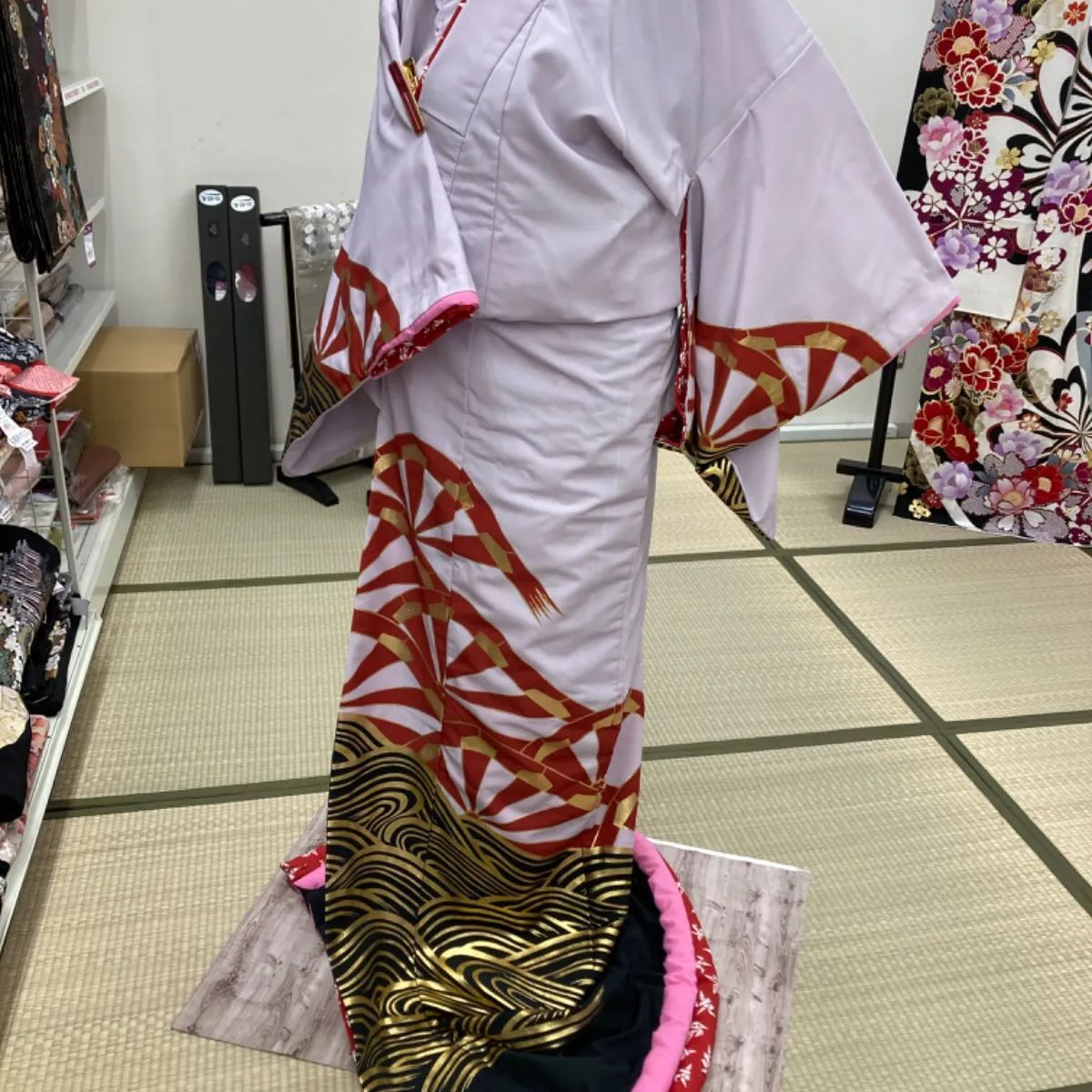 10】舞台用着物 舞台衣装 踊り用 御引きずり ポリエステル(10-4343 