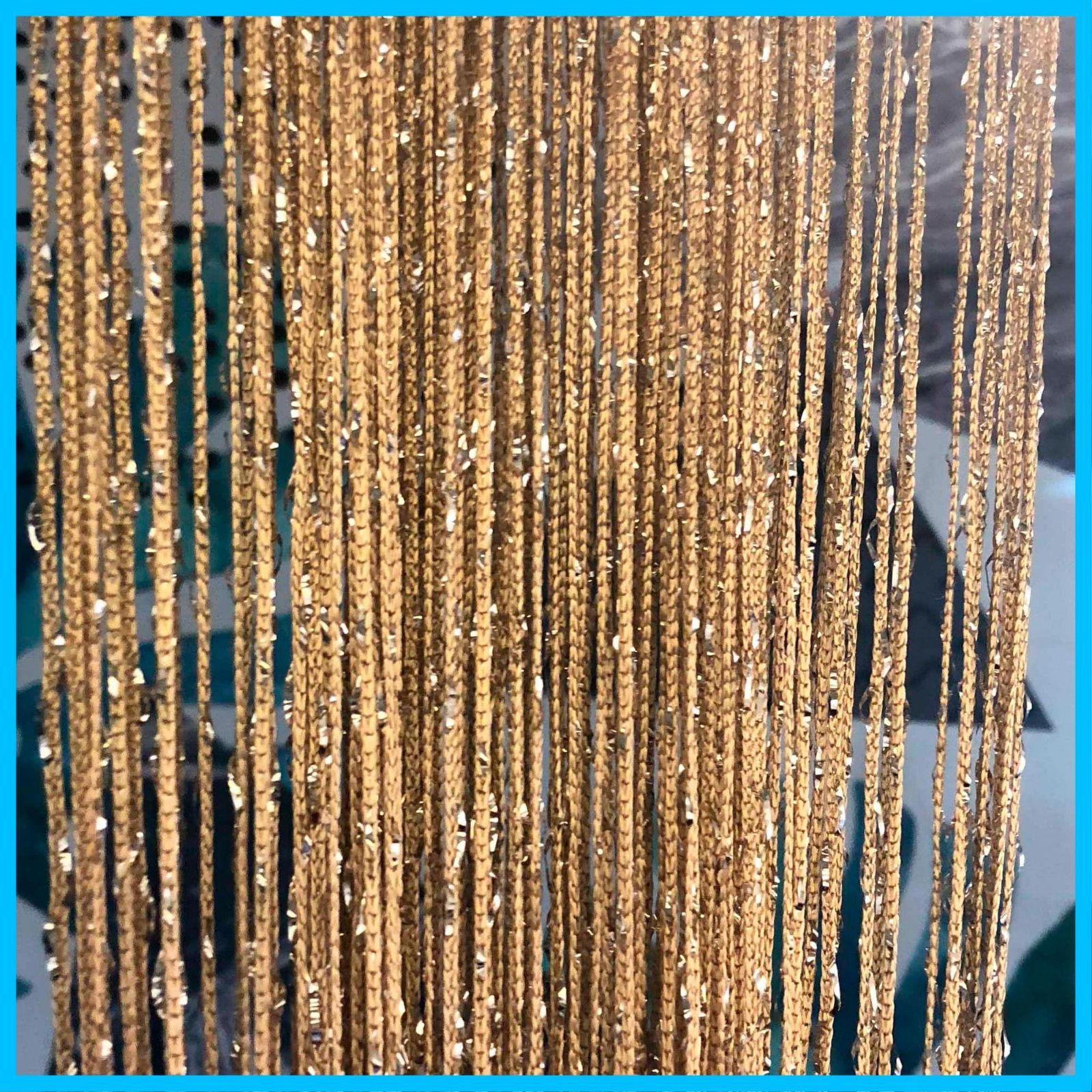 数量 色褪せなく 11色選べる 目隠し ラメ入り 100x200cm 間仕切り 2枚入り プライバシー確保 キラキラ光る ひものれん 高密度 ストリングカーテン インテリア シャンペン HYSENM 100x200cm