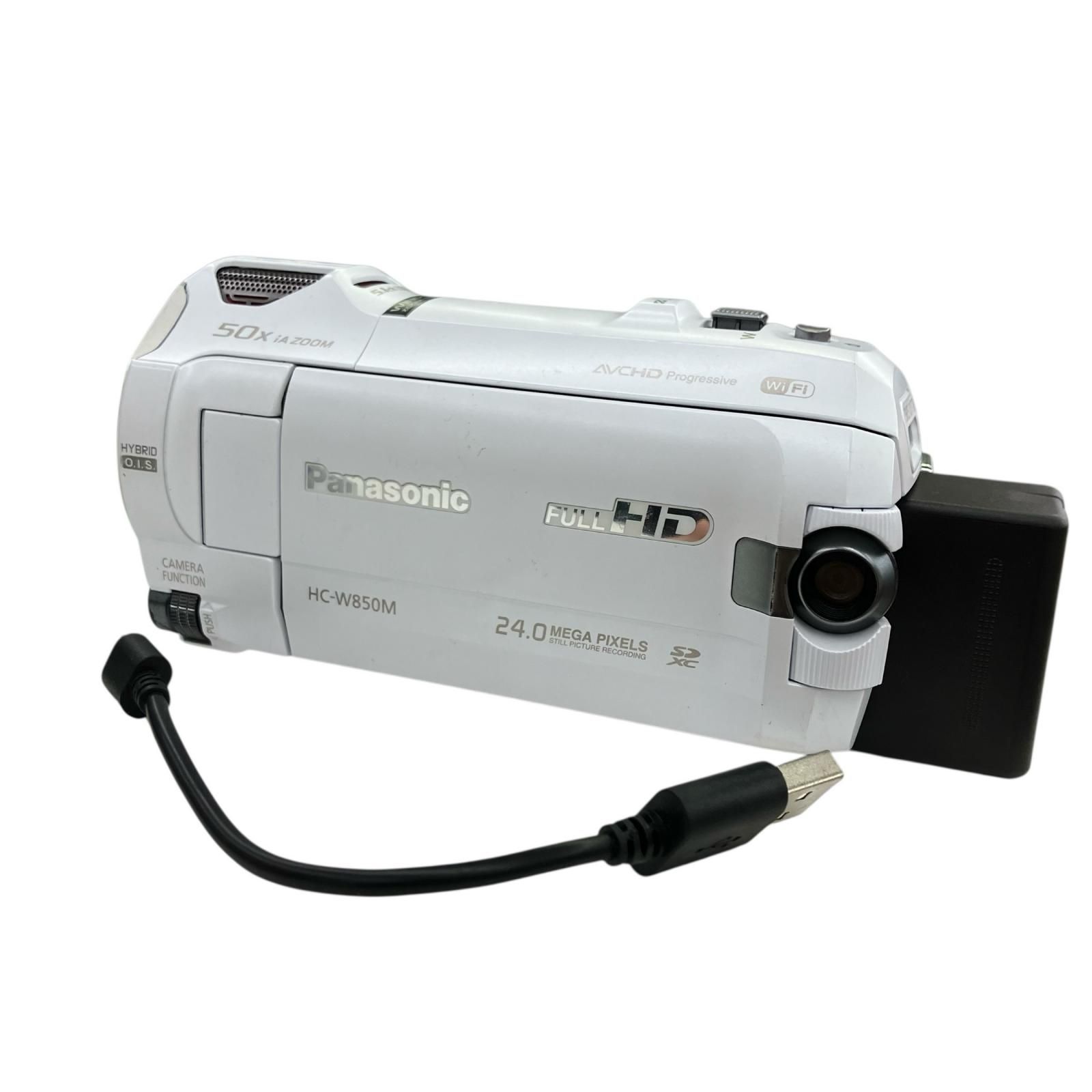 186000 ジャンク品 Panasonic パナソニック ハイビジョンビデオカメラ HC-W850M ホワイト