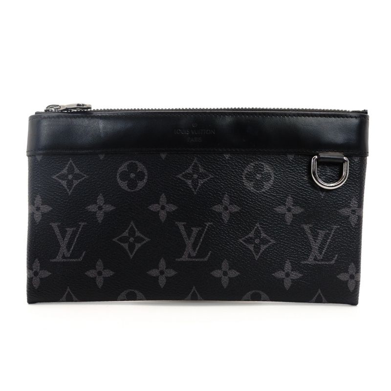 ルイヴィトン LOUIS VUITTON モノグラム エクリプス ポシェット ディスカバリー ポーチ メンズ グレー PVC 6-7-098