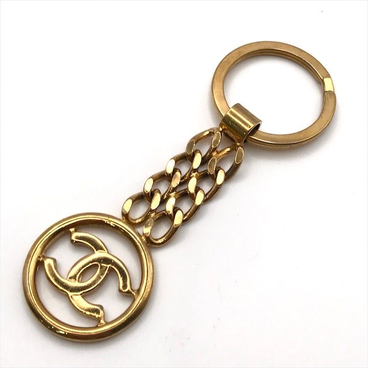 Chanel Gold Black Triangle Key Chain Bag Charm 94P 123277 | eBay