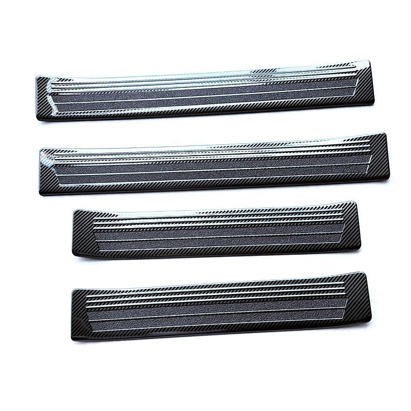 ホンダ Passport 26系 サイドステップ ドアスカッフプレート 外装 エントランスモール ステンレス製 シルバー ブラック カーボン調