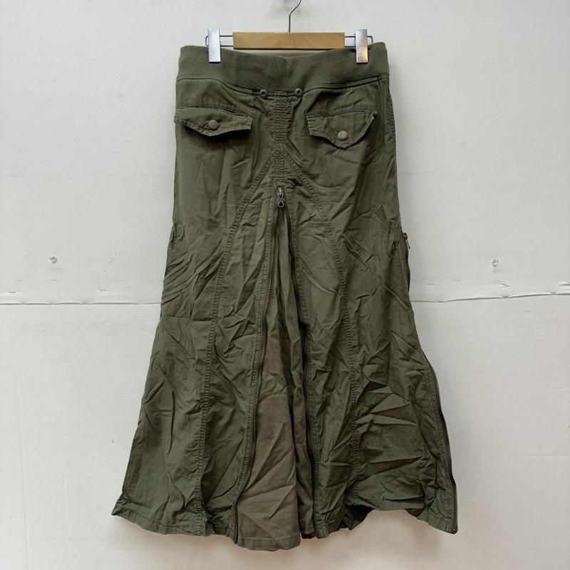 goa ゴア スカート ロングスカート military gimmick zip Cargo