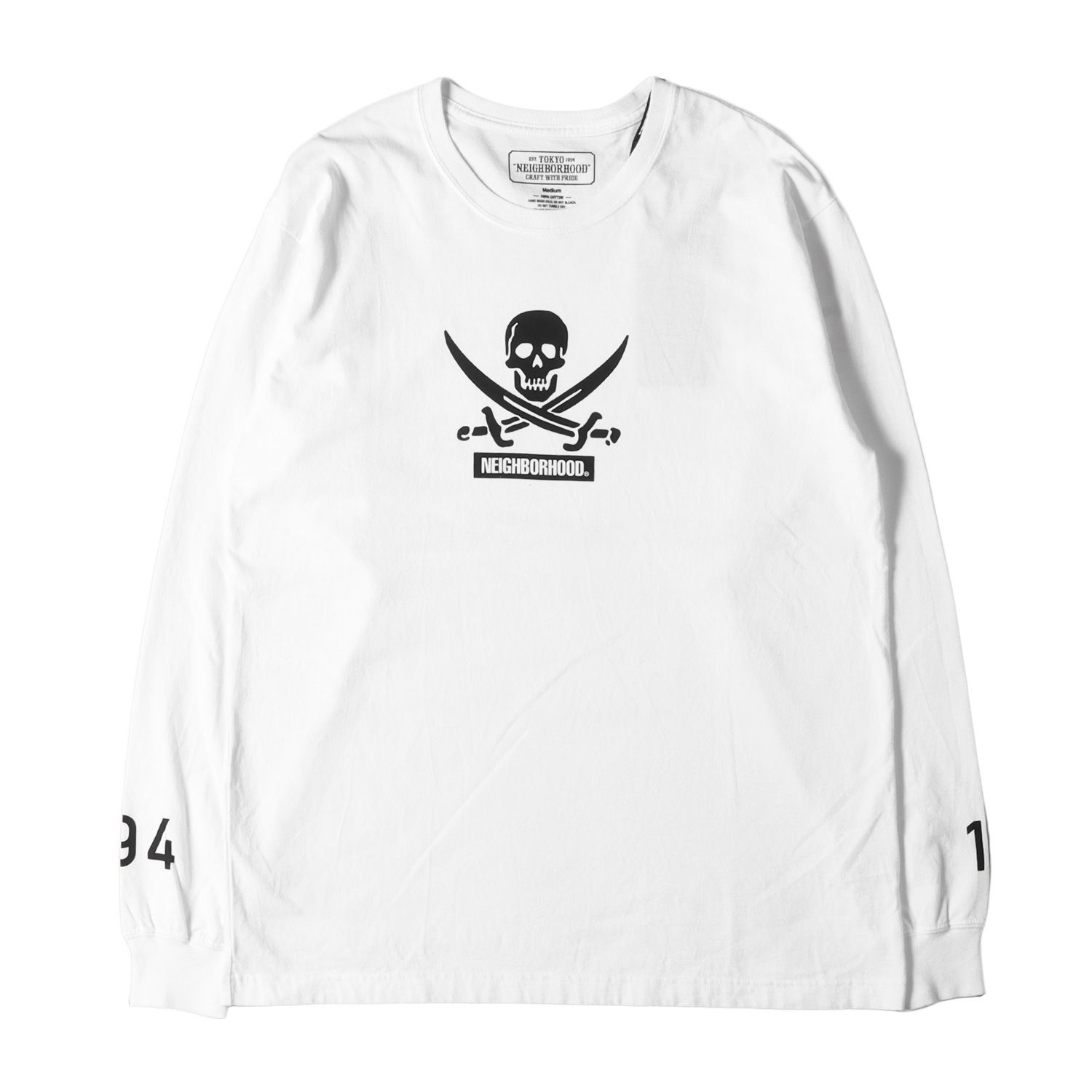 美品 NEIGHBORHOOD ネイバーフッド Tシャツ サイズ:M スカルソード 18 