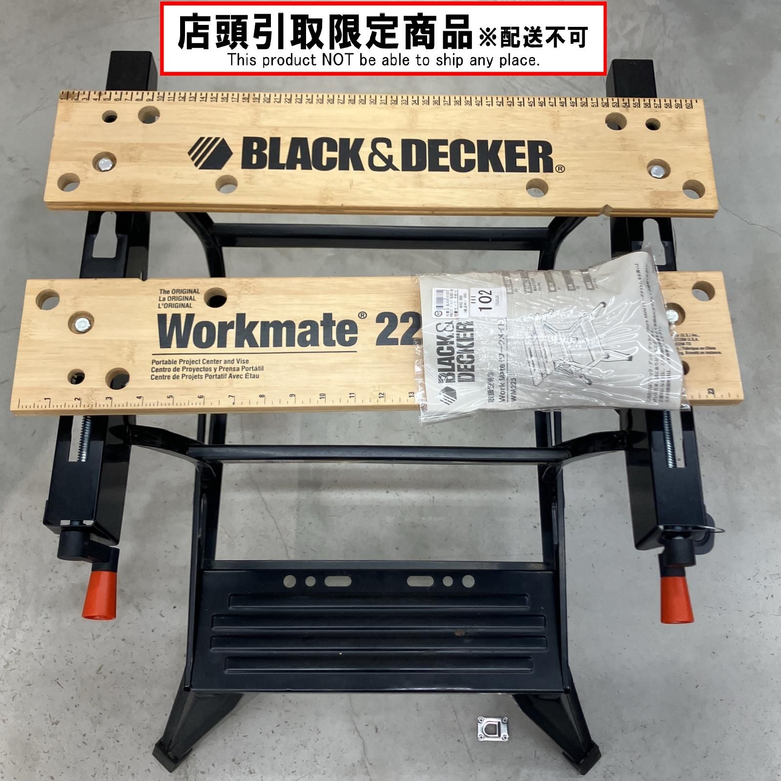 発送不可 店頭受け取りのみ BLACK DECKER ブラックアンドデッカー 作業台 説明書付 ペグ 不明 キズ ヨゴレ有 WM225 ブラック