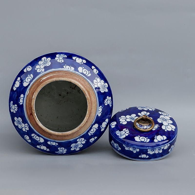 鯖氷梅博古紋帯蓋 茶壺  茶道具  陶磁器  工芸品 美術品 置物 鯖氷梅博古紋帯蓋 茶壺 茶道具 陶磁器 工芸品 美術品 置物