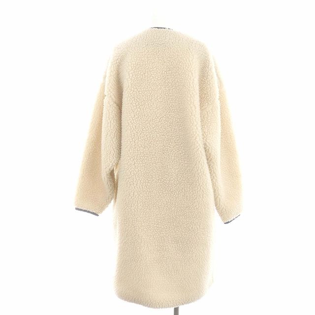 ハイク HYKE FAUX SHEARLING COAT ボアコート アウター ロング ノーカラー 1 ベージュ /MF ■OS