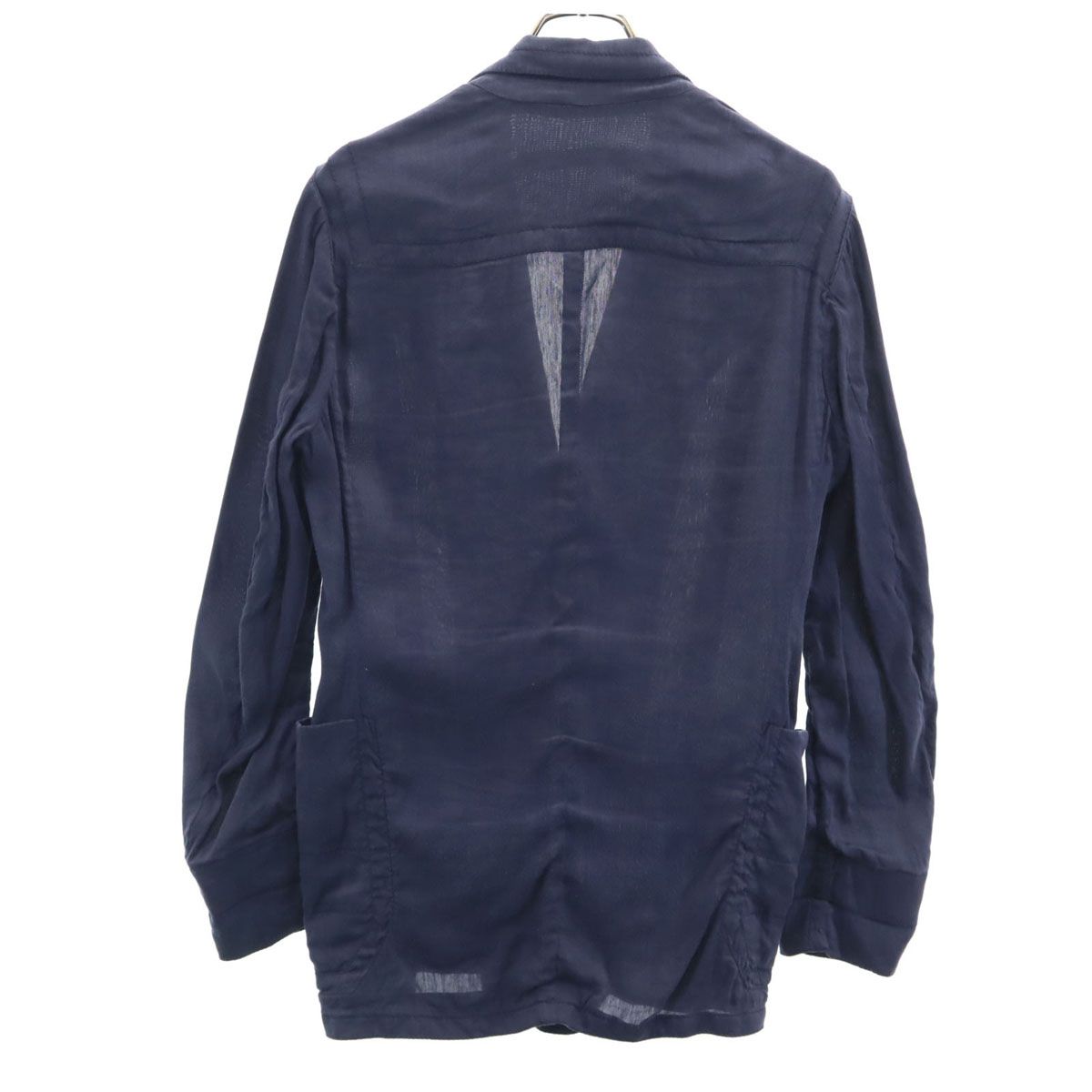 古着 DIRK BIKKEMBERGS ダークビッケンバーグ イタリア製 リネンブレンド テーラードジャケット 46 ネイビー アンコン メンズ DIRK BIKKEMBERGS ダークビッケンバーグ イタリア製 リネンブレンド