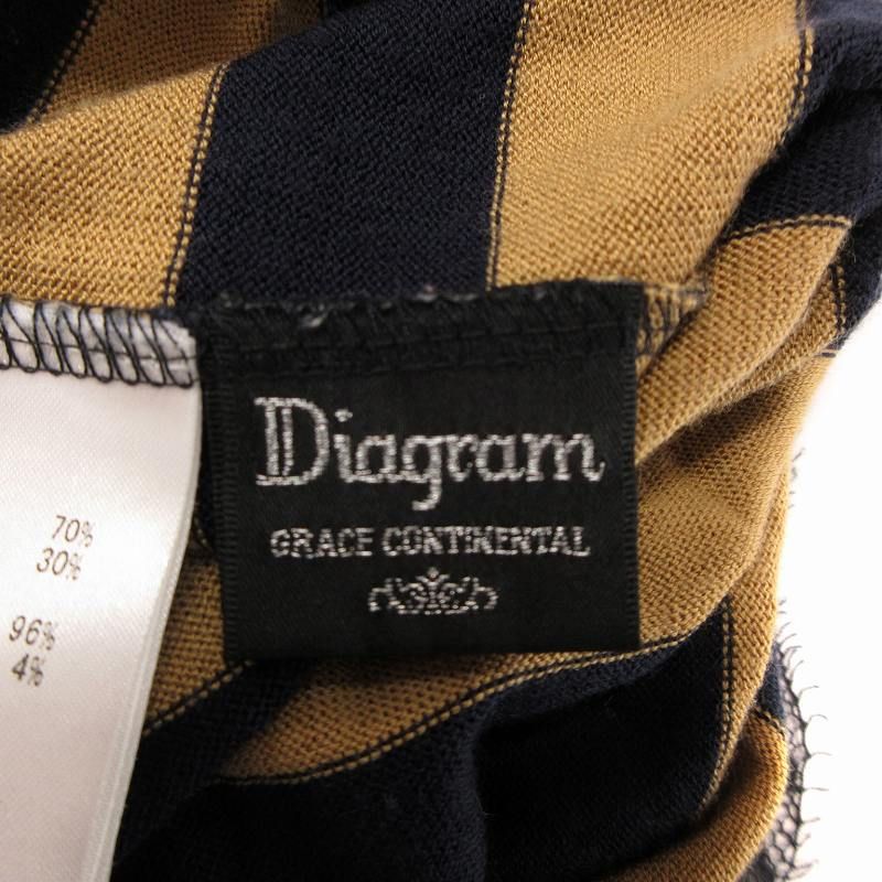 ダイアグラム グレースコンチネンタル Diagram GRACE CONTINENTAL 23AW ツイストニット セーター 長袖 ウール 36 アイボリー シアーニットトップ / GRACE CONTINENTAL | GRACE CONTINENTAL