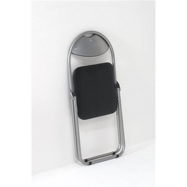 折りたたみ椅子 幅450mm ブラック 6個セット 合皮 ウレタンフォーム スチール パイプ椅子 会議室 オフィス 会社 学校 施設 代引不可