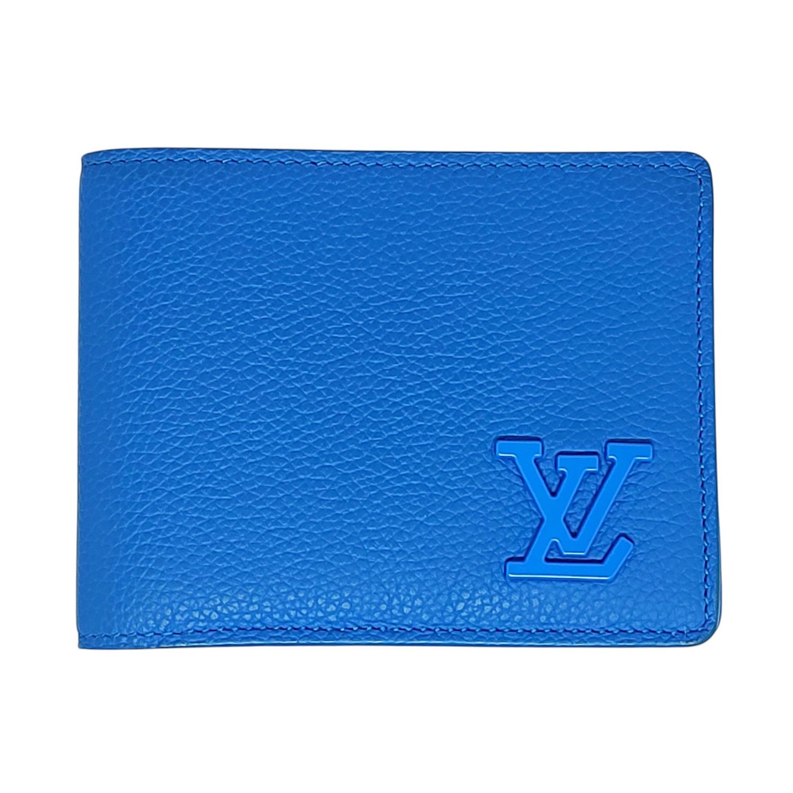 LOUIS VUITTON ルイ ヴィトン アエログラム ポルトフォイユ ミュルティプル 二つ折り 財布 M82272 F ブルー
