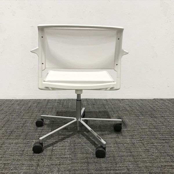 ミーティングチェア 肘付 エーライン キャスター付 Wilkhahn ウィルクハーン ホワイト