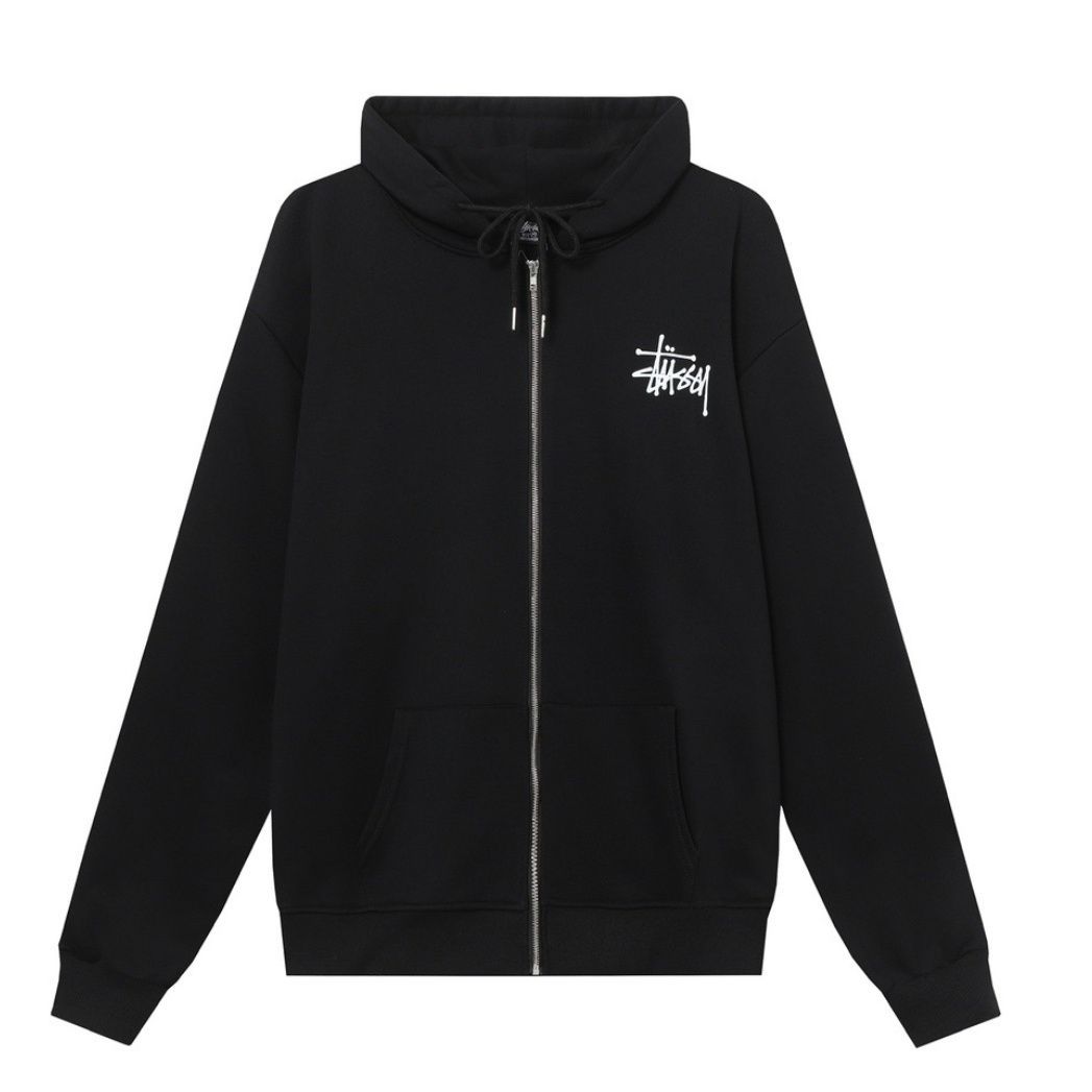 STUSSY ステューシー ベーシック ジップパーカー BASIC STUSSY ブラック 男女兼用 メンズ レディース