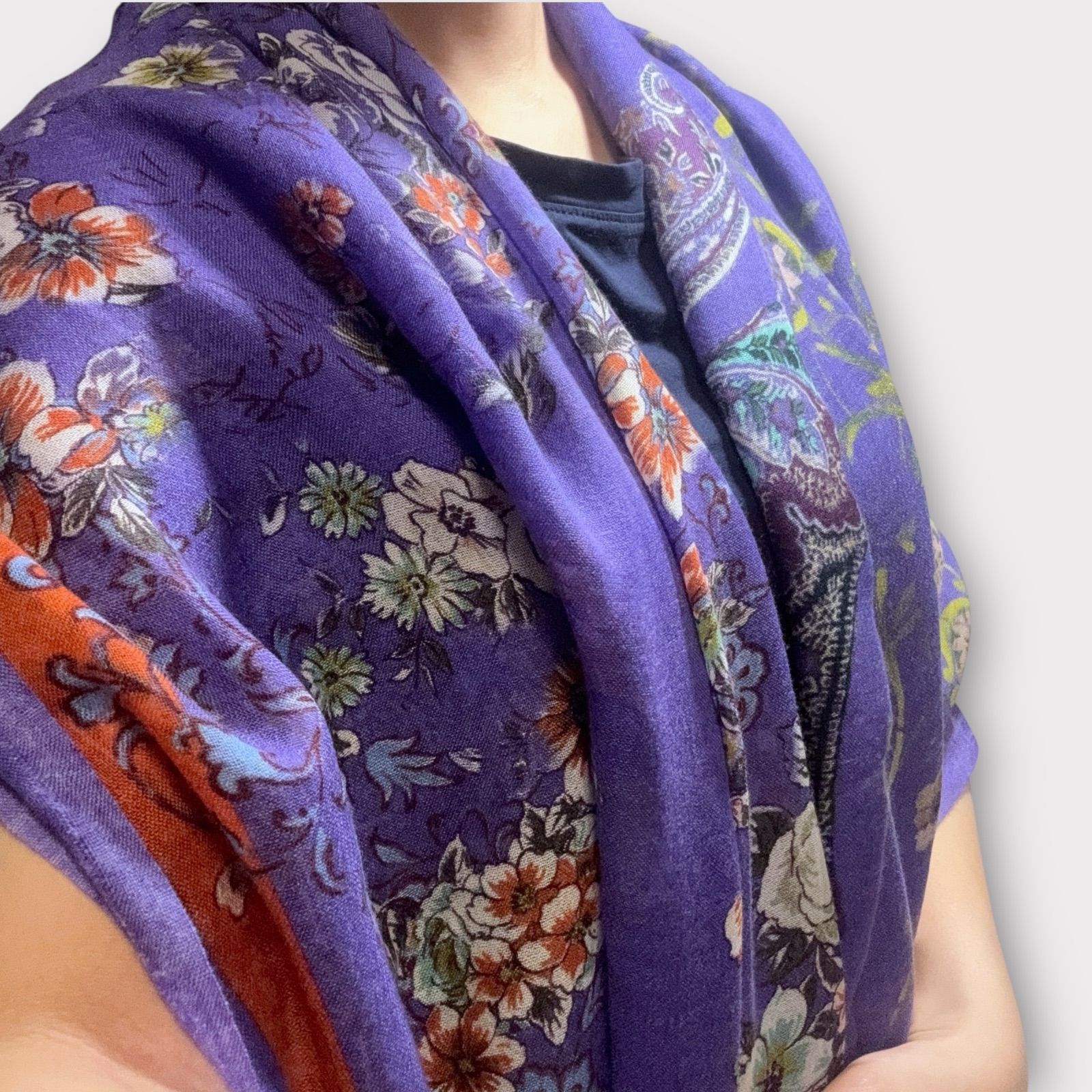 ETRO - エトロ 大判ストール マフラー カシシル カシミヤ シルク