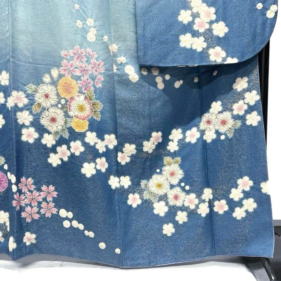 徳永憲峯 桐屋翠山工房 銀通し 辻ヶ花 桜花 振袖 晴れ