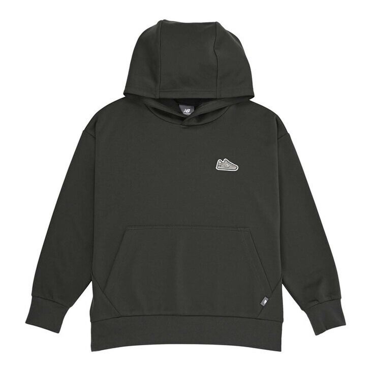 ニューバランス キッズ ジュニア スウェット 上下 Newbalance シューパッチライト プルオーバーパーカー ロングパンツ セットアップ 130-160cm 子供服 子ども スエット 上下組 スポーツ|ABT55562-ABP55563-BLK