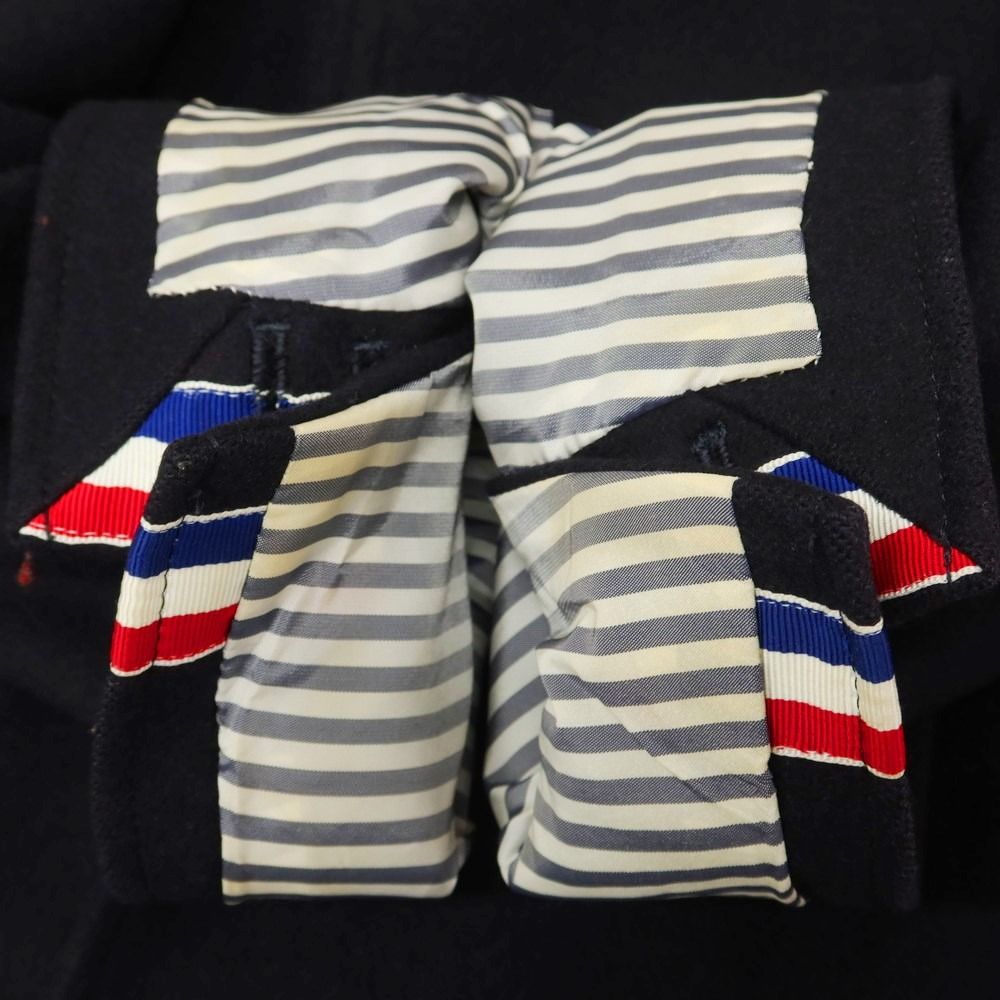 トムブラウン THOM BROWNE ウール ピーコート ダークネイビー
