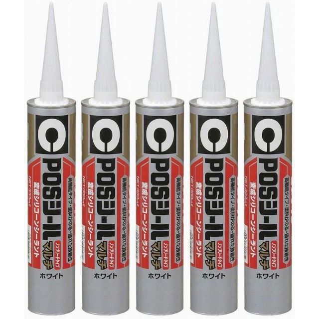 セメダイン ＰＯＳシールマルチ ホワイト ３３３ｍｌ ＳＬ−５０１ 5個セット