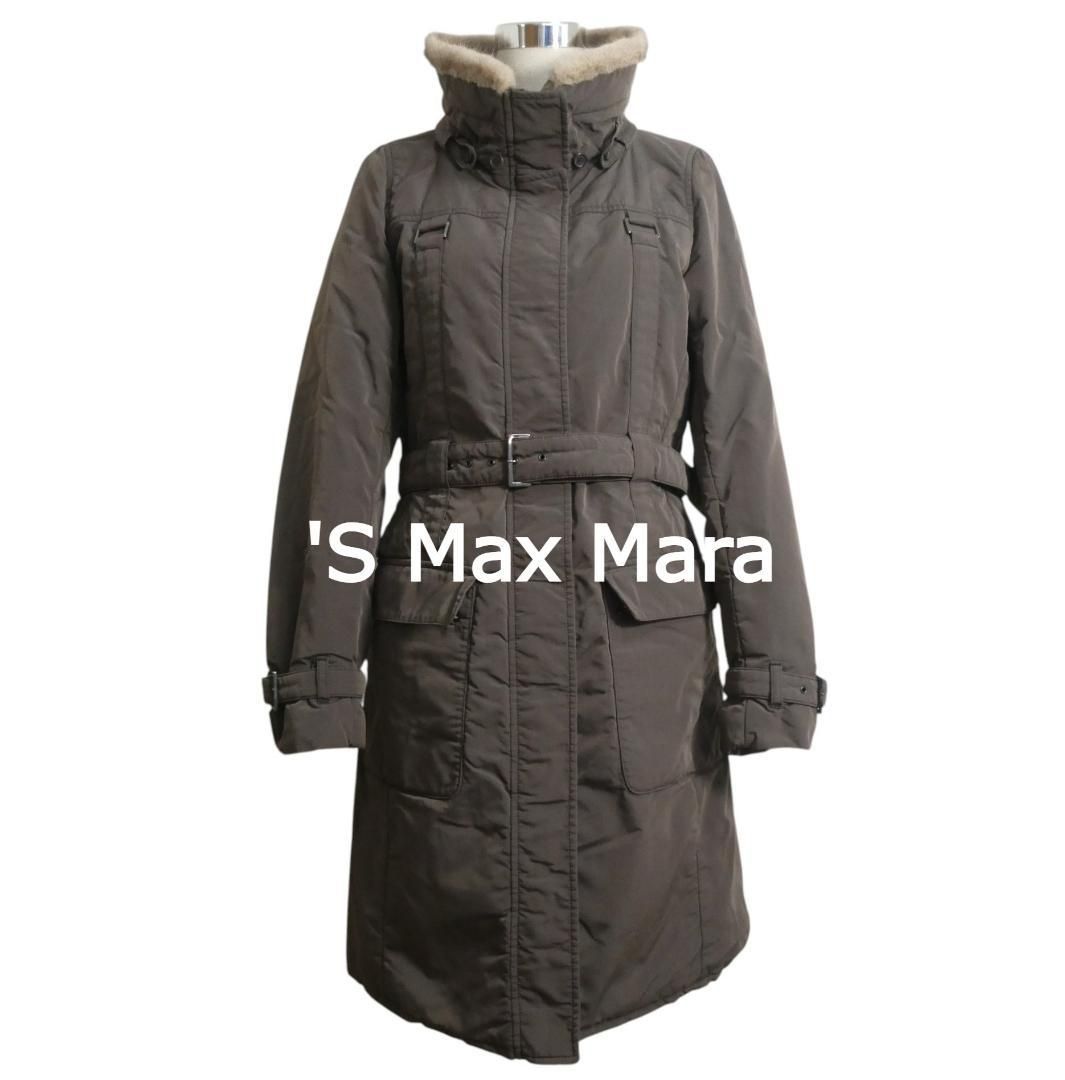 S Max Mara EASY LIVINGフード付 ロングジレ ウエストベルト S Max Mara EASY LIVINGフード付 ロングジレ ウエストベルト S Max