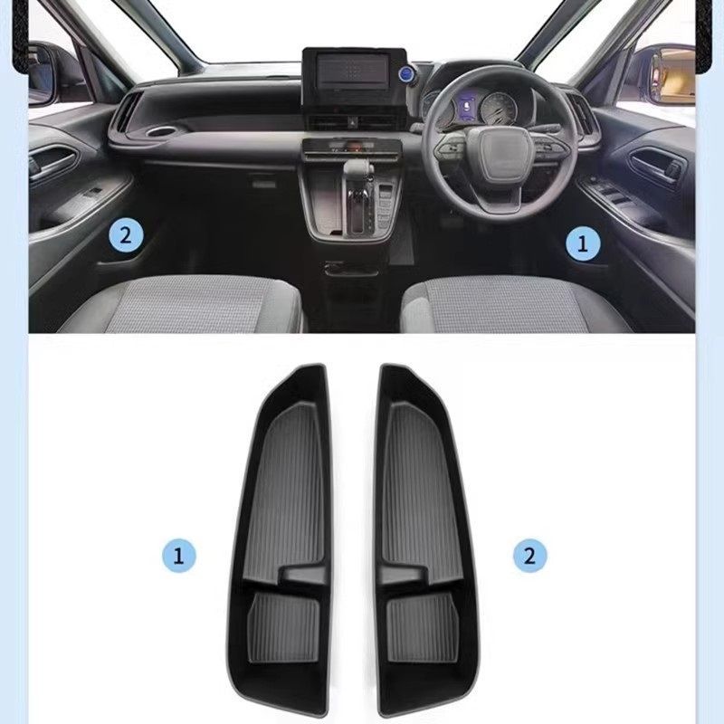 トヨタ ノア90系 ヴォクシー 90系 用 車収納トレイ フロントドアトレイ ドアボックス トレイに適用 車内収納ボックス フロントドア 中層 トレイ 滑り止めマット 小物入れ 車種 設計 内装 パーツ 収納アクセサリー 2P