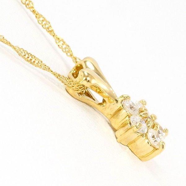 K18YG ネックレス necklace ダイヤ 0.20 総重量約1.5g 約40cm