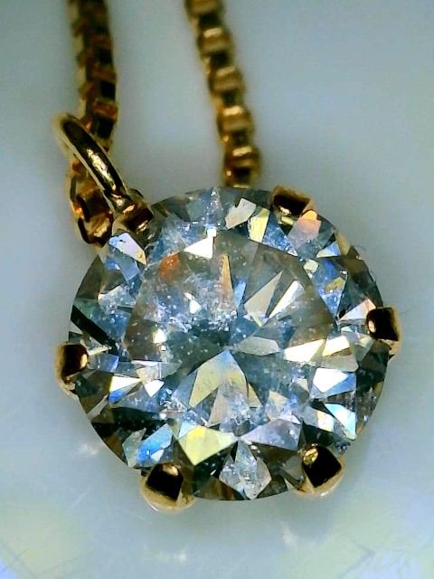 k18YG AU750 18金 天然ダイヤモンド 0.405ct ネックレス