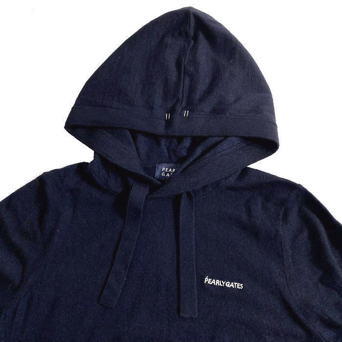 パーリーゲイツ ゴルフ ESSENTIAL SERIES カシミヤ混 ポイント刺繍