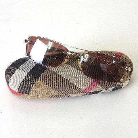 バーバリー BURBERRY by SAFILO サングラス ロゴ ノバチェック B8655|S ブロー ノーフレーム ブラウン ゴールド