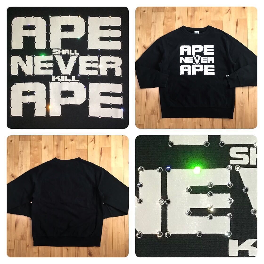 スワロフスキー BAPE スウェット ベイプ ラインストーン ape エイプ