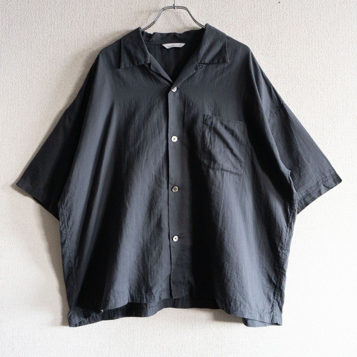 22SS】 ARTS&SCIENCE 【コットン オープンカラー シャツ】2