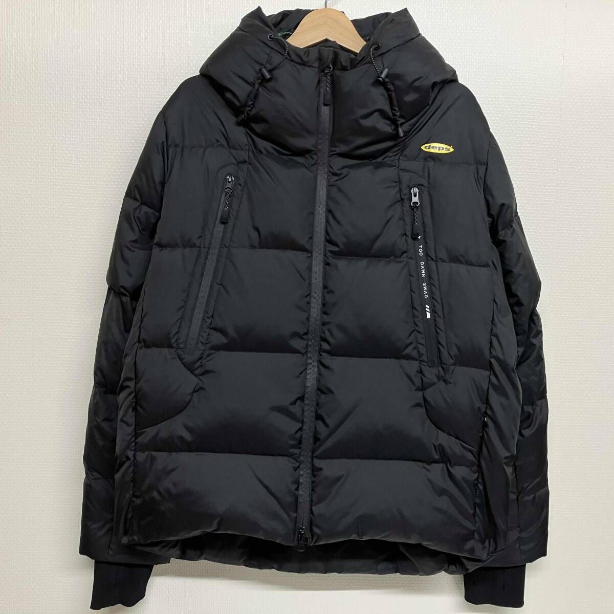 DEPS SQUARE DOWN JACKET BLACK デプス スクエア ジップアップ ダウン
