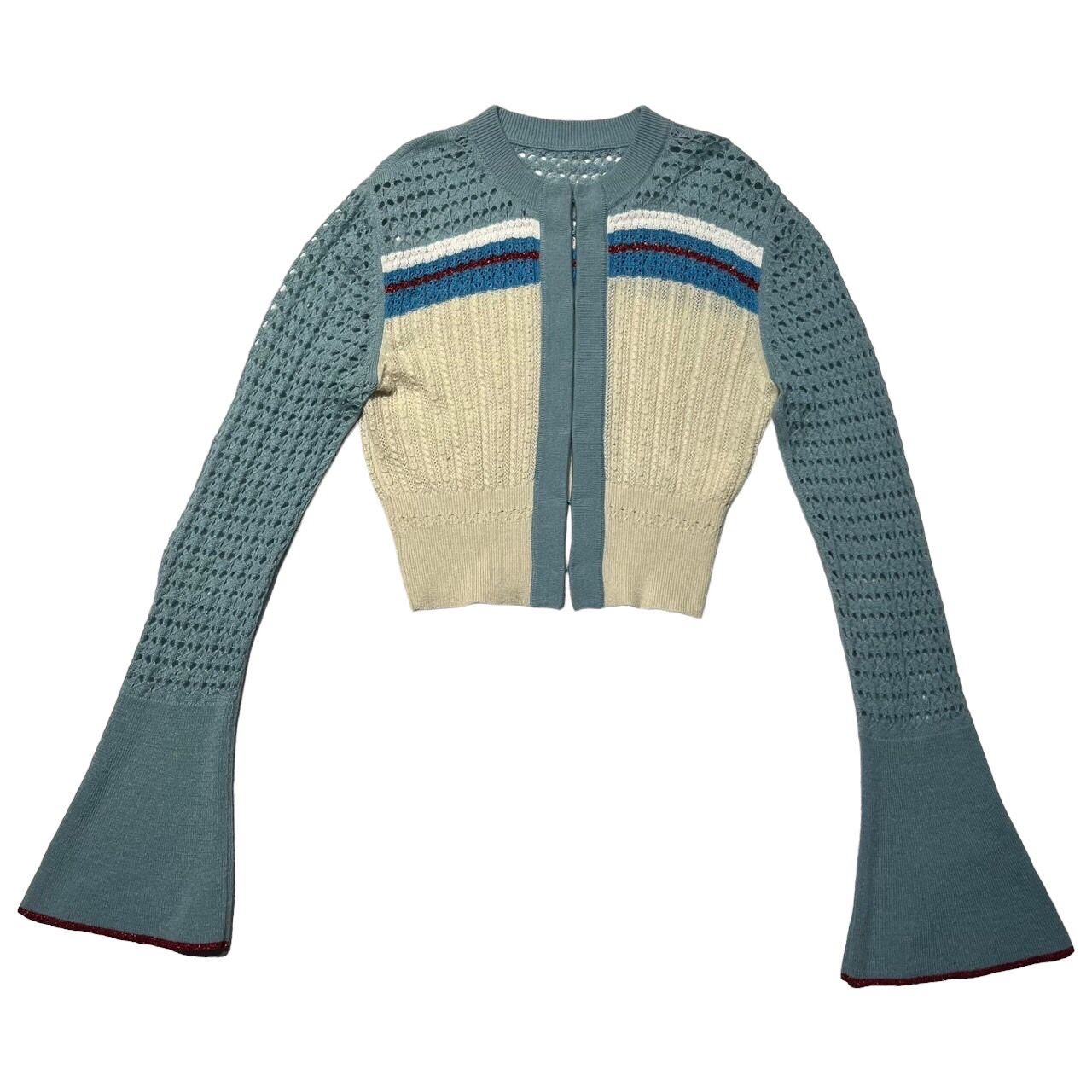 mame kurogouchi(マメクロゴウチ) 18SS フレアスリーブウールシルク 