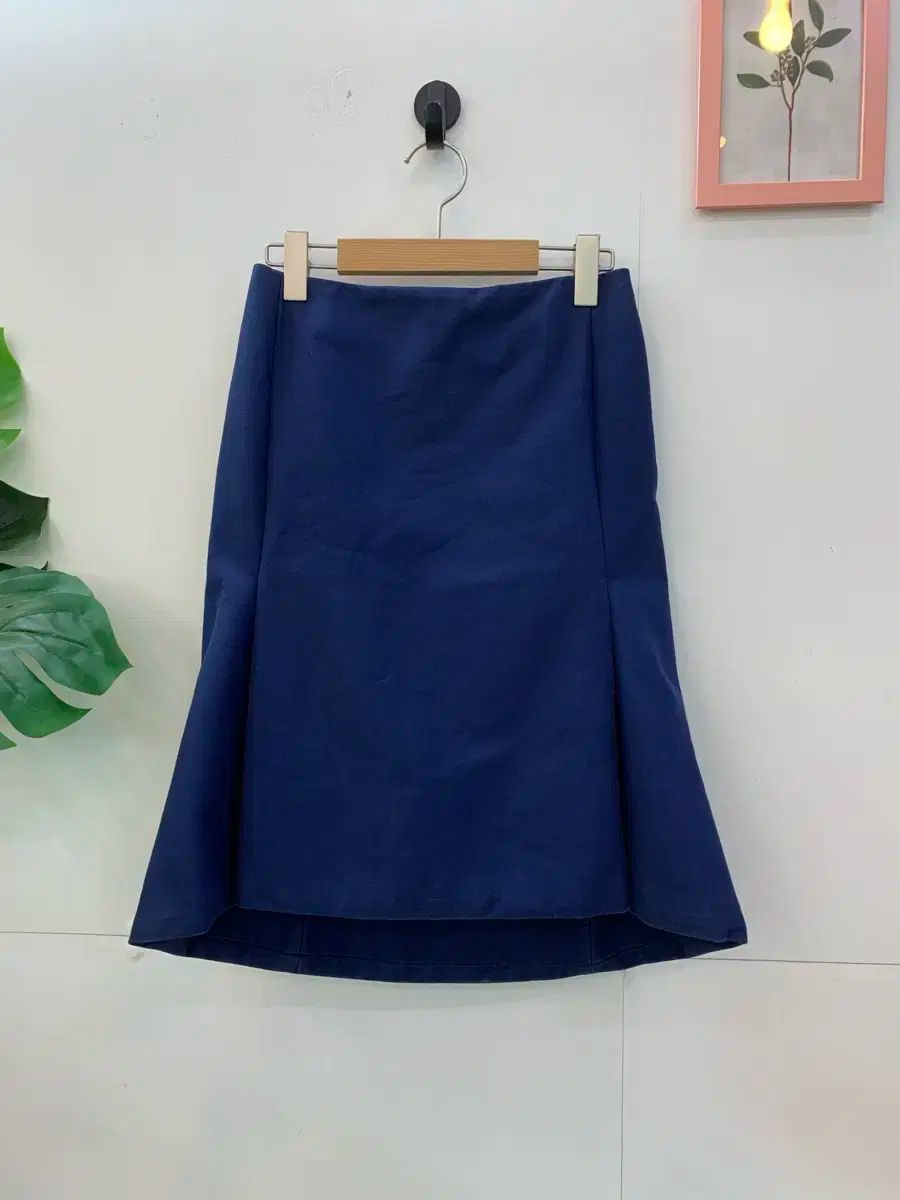 正規品 BALENCIAGA バレンシアガ 青 コットン スカート ミディ丈 36