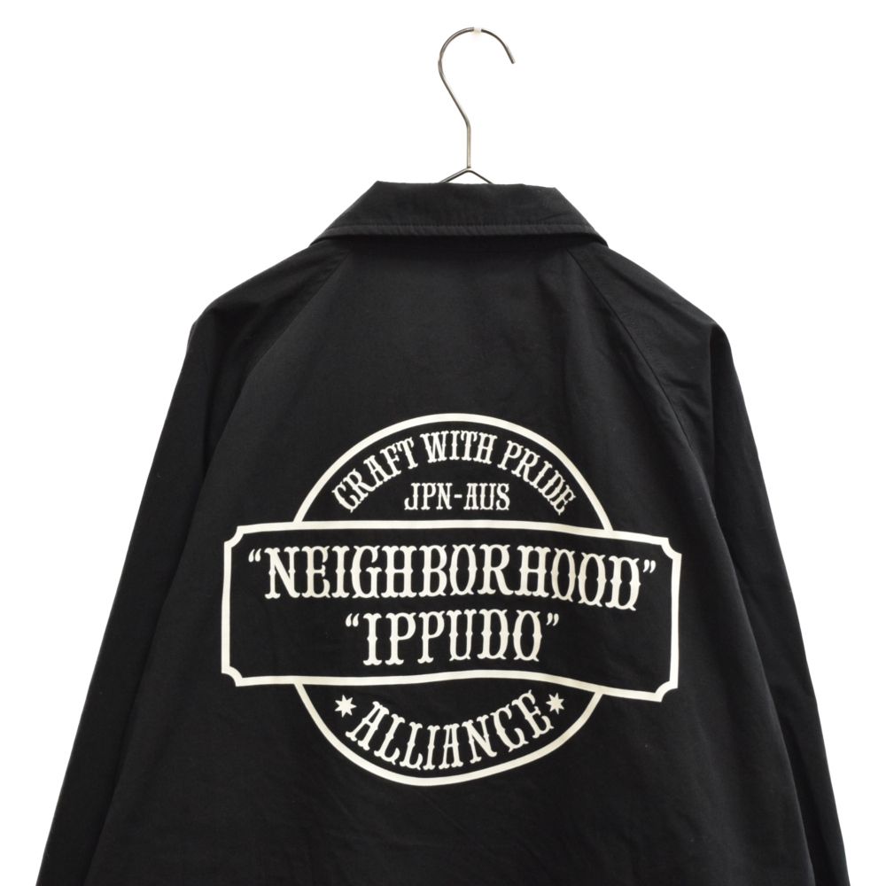 NEIGHBORHOOD (ネイバーフッド) ×IPPUDO BROOKS/CN-JKT 181TSNH-JKM01S 一風堂  バックプリントジャケット ブラック