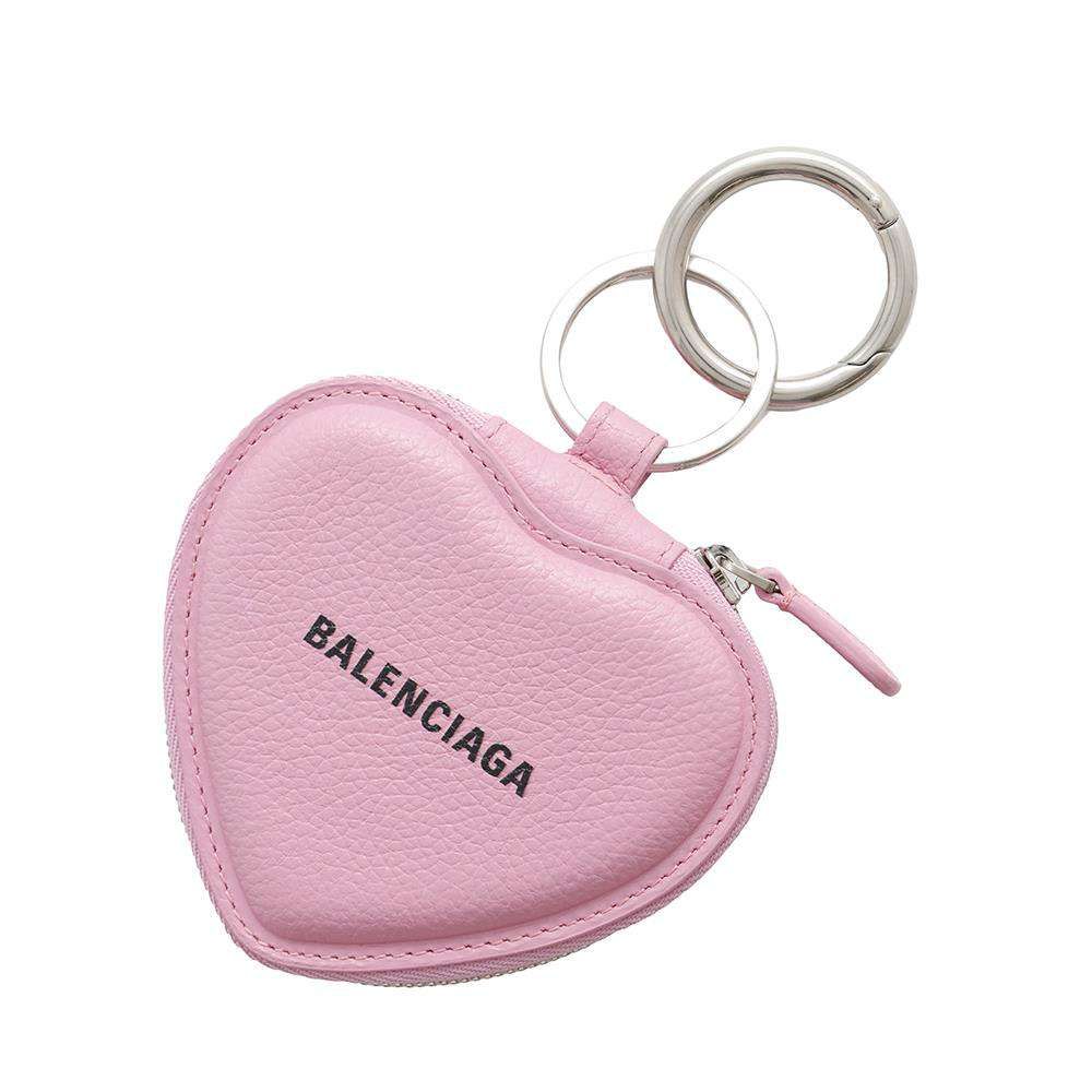 BALENCIAGA バレンシアガ ハート ミラー キーリング チャーム ピンク BALENCIAGA バレンシアガ ハート ミラー キーリング チャーム ピンク