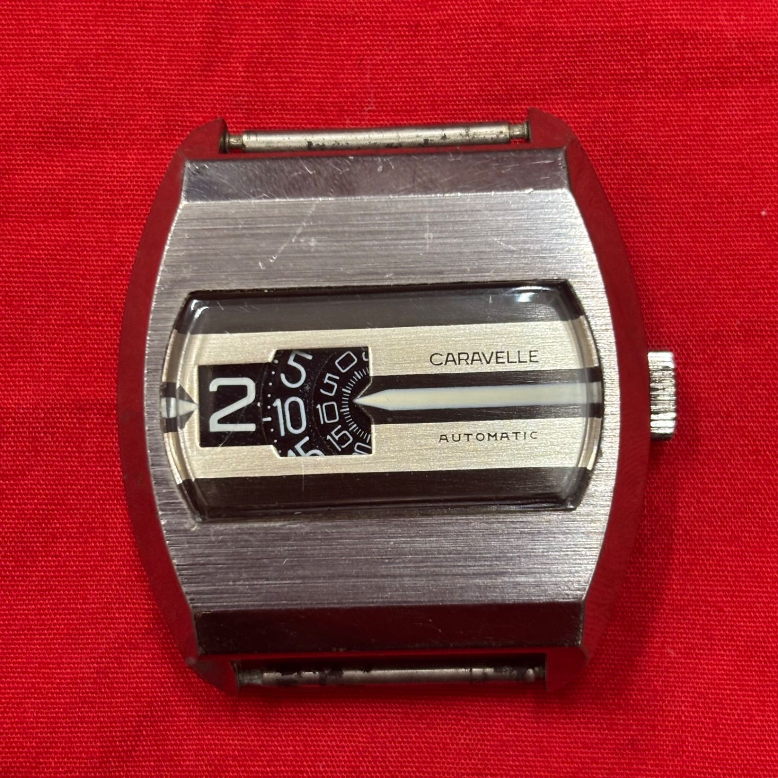ブローバキャラベルオートマチック25jewels 中古稼働品　ジャンピングアワー CARAVELLE 時計 自動巻き ジャンピングアワー キャラベル - メルカリ