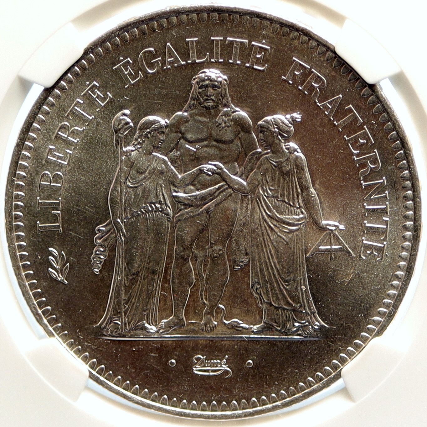 1979 FRANCE Large HERCULES Motto VINTAGE Silver 50 FRANCS French Coin NGC i99398