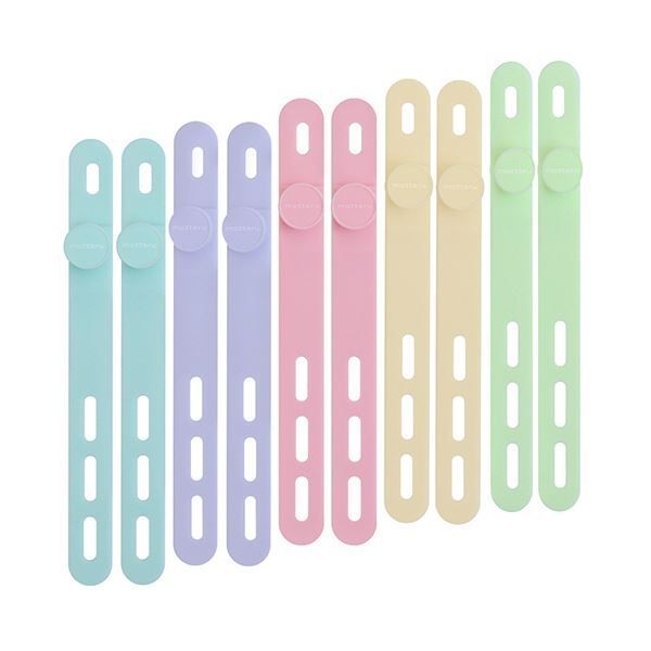 まとめ オウルテック MOTTERUソフトタッチ ケーブルバンド sofumo シャーベットカラー 5色×2本 MOT-CBBAND02-SE1パック 10本 ×5セット
