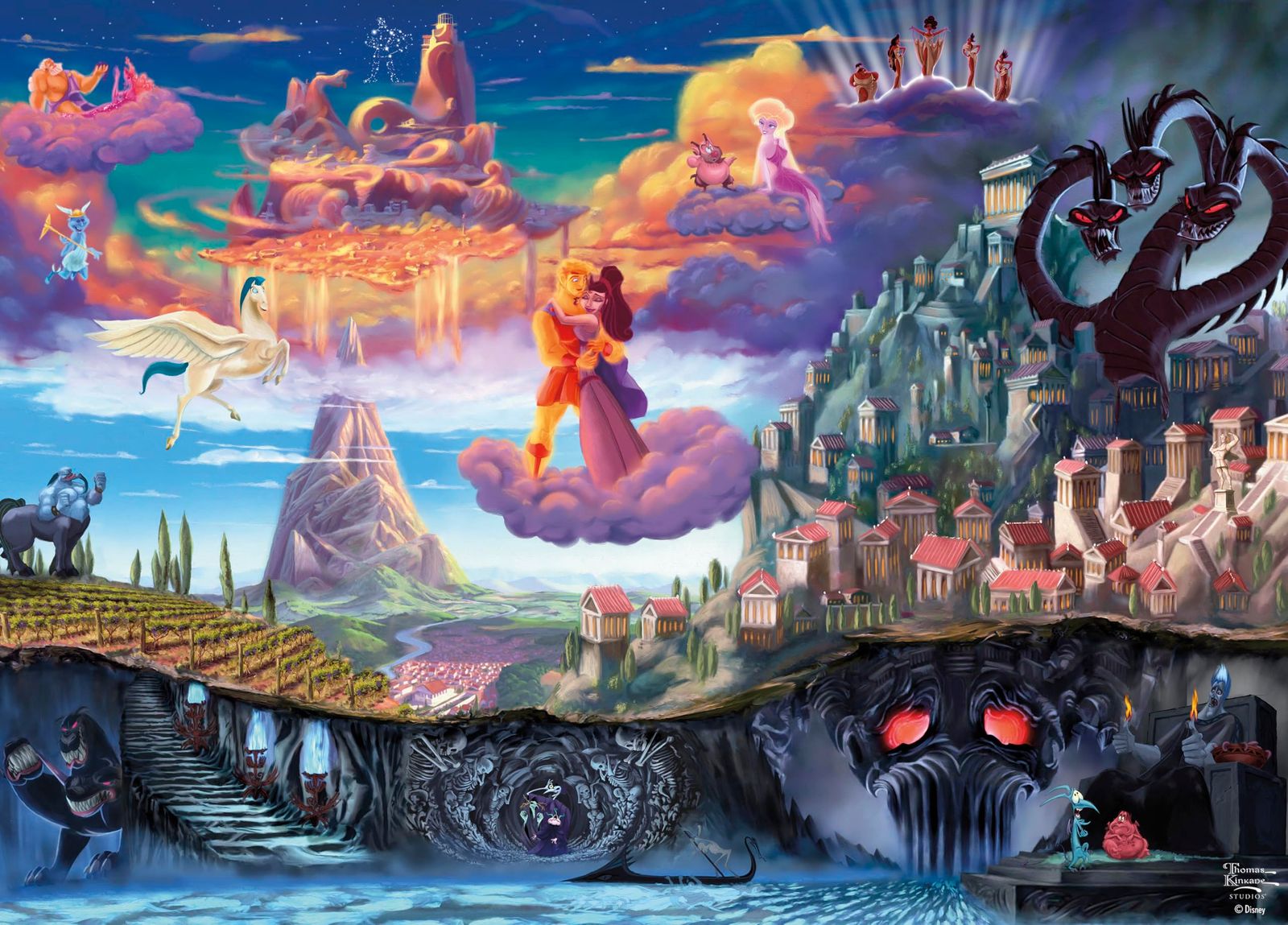 海外 ディズニー ジグソーパズル トーマス キンケード 500 ピース ×4種